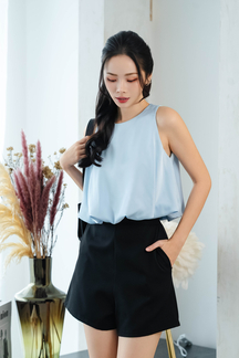 AVIS HIGH WAISTED SHORTS (BLACK1)