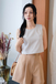CLOE ROUND NECK SLEEVELESS TOP (BROWN STRIPE)
