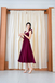 JANET SELF TIE RIBBON DRESS (MAROON)