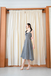 JANET SELF TIE RIBBON DRESS (BLACK CHECKERED)