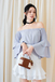 BILLA FLOUNCE LONG SLEEVES TOP (LIGHT GREY)