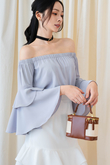 BILLA FLOUNCE LONG SLEEVES TOP (LIGHT GREY)
