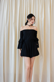 BROOKE ELASTICATED WAIST SHORTS (BLACK)