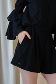 BROOKE ELASTICATED WAIST SHORTS (BLACK)