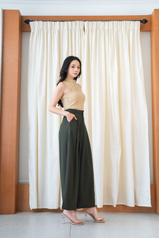 KENN HIGH WAISTED PALAZZO (ARMY GREEN)