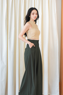 KENN HIGH WAISTED PALAZZO (ARMY GREEN)