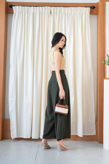 KENN HIGH WAISTED PALAZZO (ARMY GREEN)