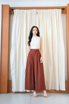 KENN HIGH WAISTED PALAZZO (BRICK BROWN)
