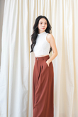 KINKI MOCK NECK CROP TOP (WHITE)