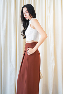 KENN HIGH WAISTED PALAZZO (BRICK BROWN)