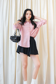 RIN STRIPED LONG SLEEVE SHIRT (PINK)