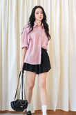 RIN STRIPED LONG SLEEVE SHIRT (PINK)