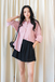 RIN STRIPED LONG SLEEVE SHIRT (PINK)
