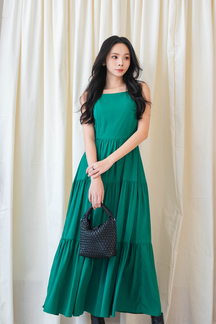 SABRINA RUFFLES MIDAXI DRESS (GREEN)