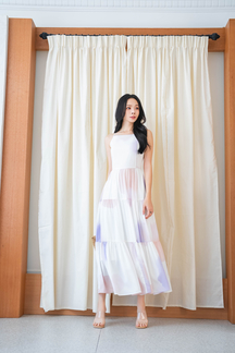 SABRINA RUFFLES MIDAXI DRESS (COTTON CANDY)