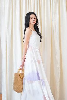 SABRINA RUFFLES MIDAXI DRESS (COTTON CANDY)