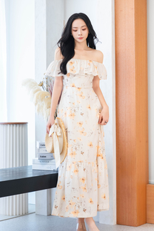 SHELLI OFF SHOULDER DRESS (FLORAL)