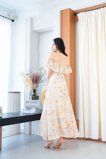 SHELLI OFF SHOULDER DRESS (FLORAL)