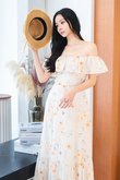 SHELLI OFF SHOULDER DRESS (FLORAL)