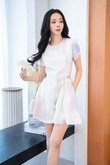 YOONA CUT OUT WAIST PLAYSUIT (COTTON CANDY)