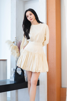 BAILLY HIGH WAISTED BALLON SKIRT (BEIGE)