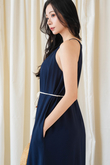 BOHDI HALTER NECK TIERED DRESS (BLUE)