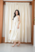 BOHDI HALTER NECK TIERED DRESS (CREAM)