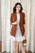 VEDA OVERSIZED PADDED BLAZER (DARK BROWN)