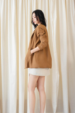 VEDA OVERSIZED PADDED BLAZER (PALE BROWN)