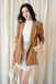 VEDA OVERSIZED PADDED BLAZER (PALE BROWN)