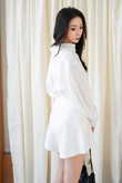 BROOKE ELASTICATED WAIST SHORTS (WHITE)