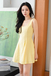 UNAE SQUARE NECK MINI DRESS (YELLOW)