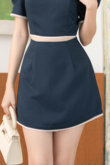 DAVIN HIGH WAIST SKORT (BLUE)