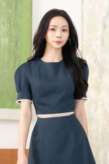 SHANN ROUND NECK CROP TOP (BLUE)