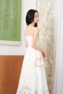 BACKORDER RENEE CAMI MIDI DRESS (WHITE FLORAL)