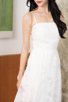 BACKORDER RENEE CAMI MIDI DRESS (WHITE FLORAL)
