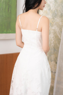 BACKORDER RENEE CAMI MIDI DRESS (WHITE FLORAL)