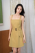 ODEAN BELTED MINI DRESS (DARK GOLDENROD)