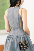 POLLI ROUND NECK MINI DRESS (GREY)
