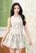POLLI ROUND NECK MINI DRESS (EGG WHITE)
