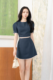 SHANN ROUND NECK CROP TOP (BLUE)