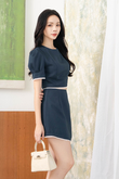 DAVIN HIGH WAIST SKORT (BLUE)