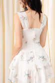 TILLY RUCHED BUST PLAYSUIT (WHITE FLORAL)