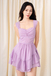 TILLY RUCHED BUST PLAYSUIT (PURPLE)