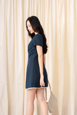 SHANNE ROUND NECK MINI DRESS (BLUE)