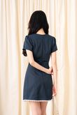 SHANNE ROUND NECK MINI DRESS (BLUE)