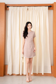 SHANNE ROUND NECK MINI DRESS (PINK)