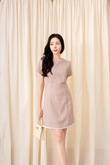 SHANNE ROUND NECK MINI DRESS (PINK)