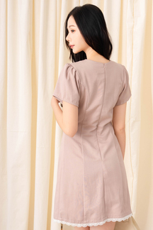 SHANNE ROUND NECK MINI DRESS (PINK)