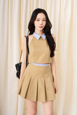 TALA HALTER CROP TOP (CAMEL)